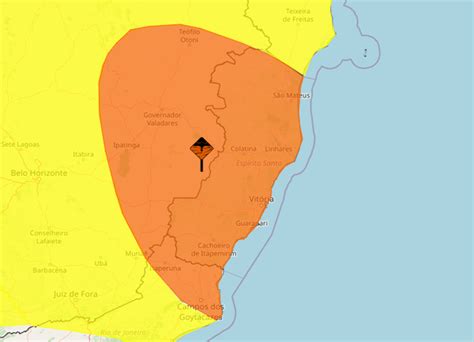 A Gazeta ES recebe alerta de perigo para chuva forte válido até o Dia