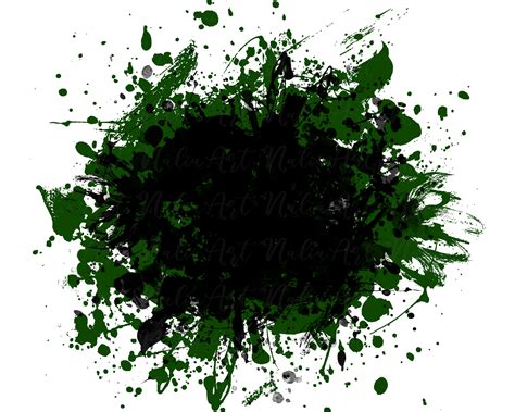 Background Paint Splatter Green Black Splash Frame Splatter Background Printable Artwork I ...