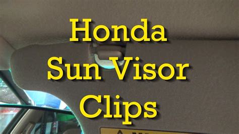 How To Replace A Honda Sun Visor