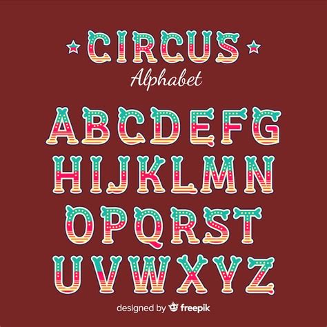 Circus alphabet | Free Vector