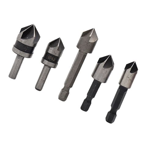 5Pcs Chamfering Tools Woodworking Hole Opener Coun Grandado