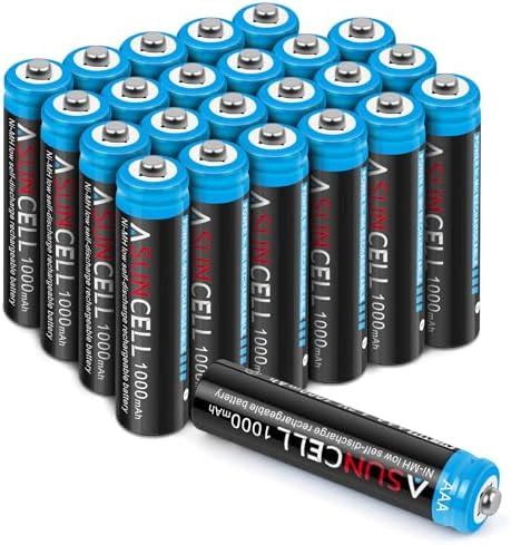 24 Pack 1000mAh AAA Batteries Rechargeable Batteries ASUNCELL 1 2V NiMH