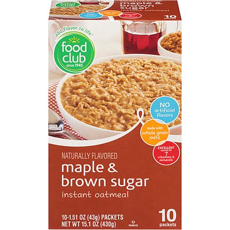 Maple And Brown Sugar Instant Oatmeal Oatmeal And Hot Cereal Carlie C S