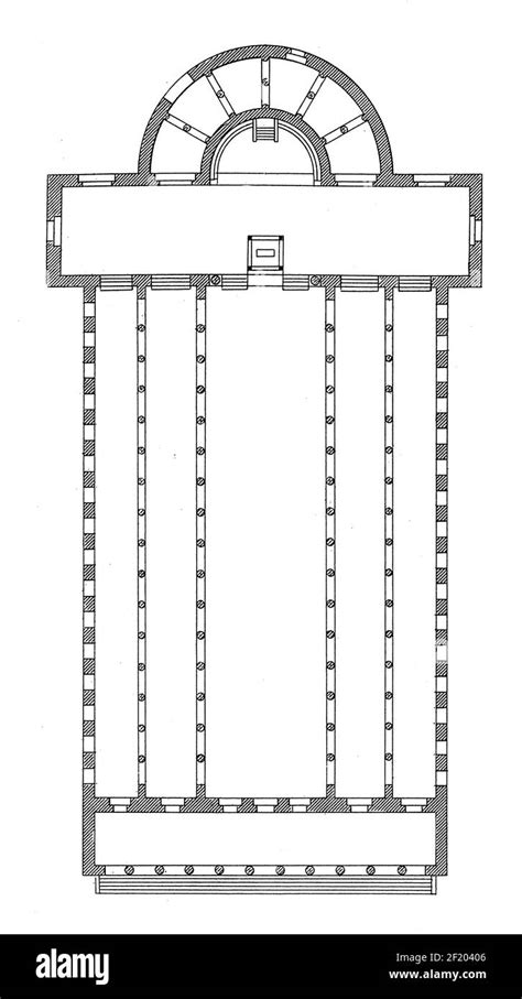 Illustration Ancienne Du Xixe Si Cle Du Plan D Tage De La Basilique