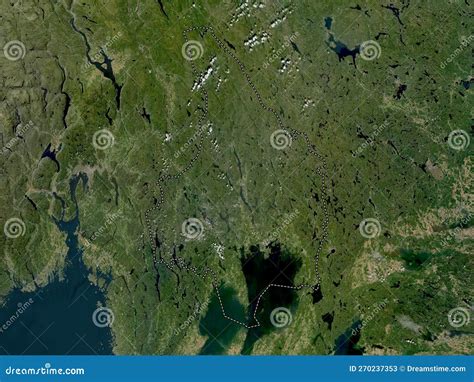 Varmland Sweden Low Res Satellite No Legend Stock Illustration