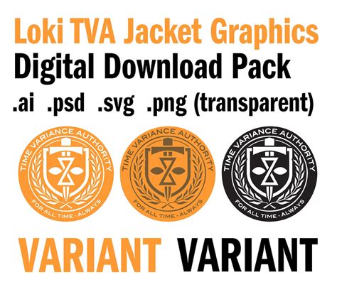 Loki Variant TVA Logo Jacket Svg Ai Psd Png Digital Download Pack Transparent - Etsy