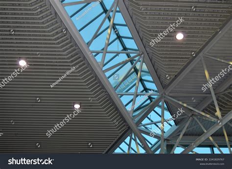 Interior Skylight Metal Roof Commercial Building Stock Photo 2241829767