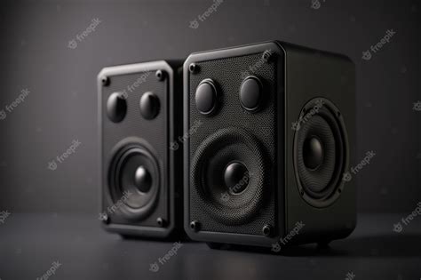 Premium Photo | Black speakers on a black background high resolution ...