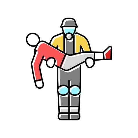 Rescue Operation Color Icon Vector Illustration Vector Art At