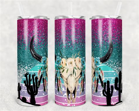 Oz Skinny Tumbler Sublimation Design Template Glitter Ombre Etsy