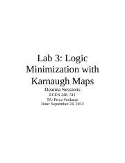 Ecen Lab Report Docx Lab Logic Minimization With Karnaugh