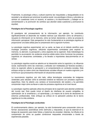 Paradigmas De La Psicolog A Gdca Pdf