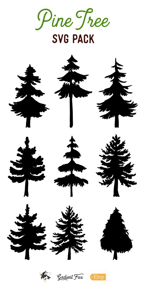 Pine Tree Clipart Pine Tree Png Vector Pine Tree Pine Tree - Etsy ...