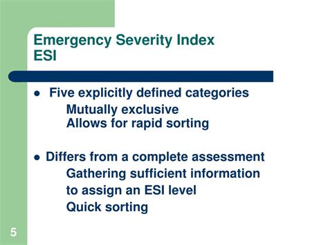 Emergency Severity Index Esi Triage