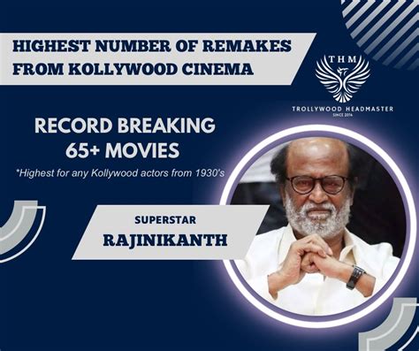 Andavar Yuga On Twitter Rajinikanth Has Made The Highest Number Of