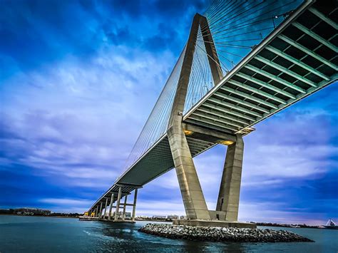 Arthur Ravenel Jr Bridge Cooper River Bridge Over The Cooper River At