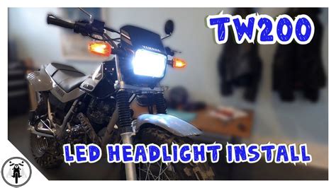 Yamaha TW200 LED Headlight Bulb Install YouTube