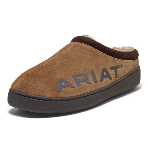 Ariat Mens Slipper Logo Hooded Clog Chestnut El Potrerito