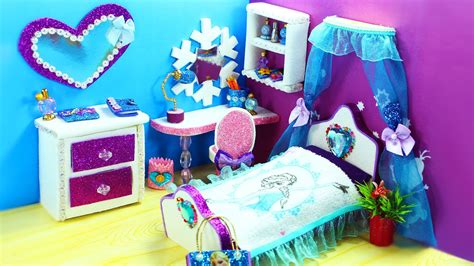 Diy Miniature Frozen Dollhouse Bedroom For Disney S Elsa How To Make