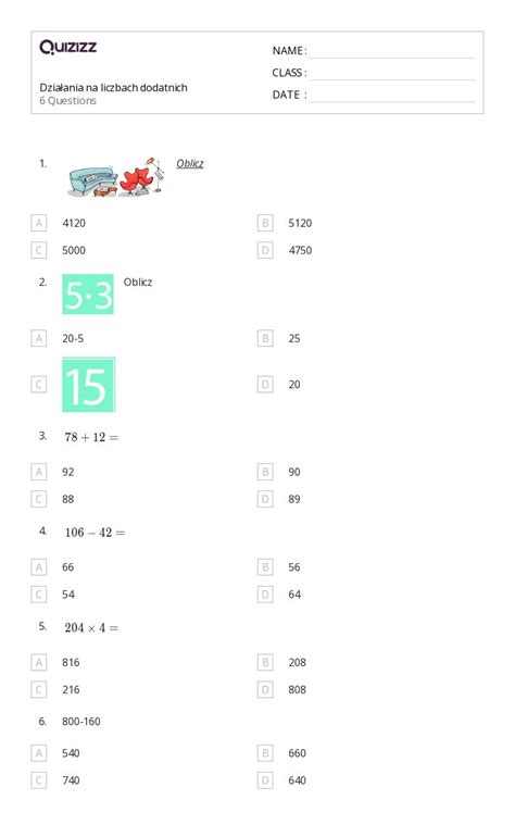 Ponad Operacje Na Liczbach Wymiernych Arkuszy Roboczych Dla Klasa