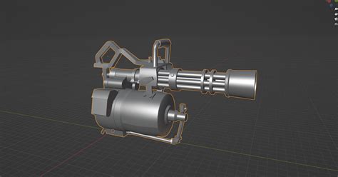 Heavys Minigun From Tf2 By 1primate Download Free Stl Model