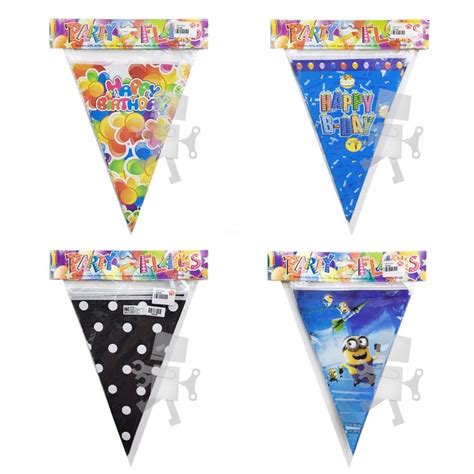 Title 11pcs Happy Birthday Party Flag Paper Banner Bendera Hari Jadi