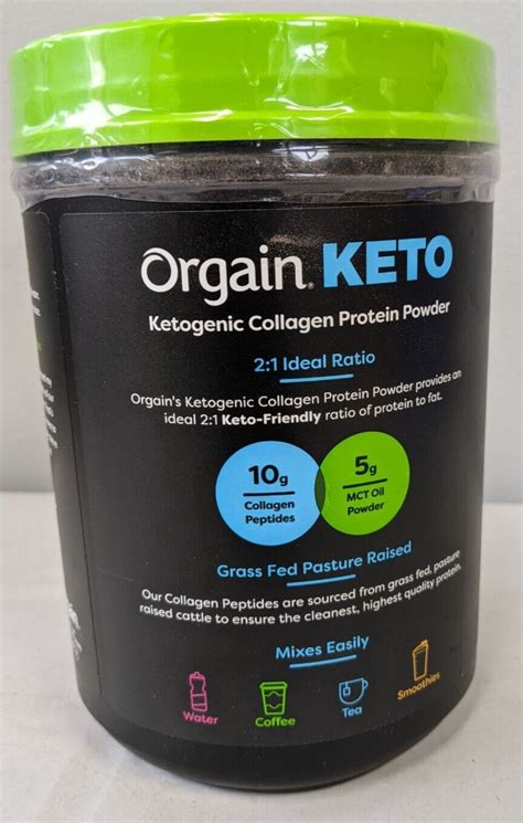 Orgain Keto Collagen Protein Chocolate Powder With MCT Oil 1 1 Lbs