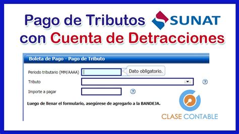 Pago De Tributos Con Cuenta De Detracciones 2020 Clave Sol Sunat