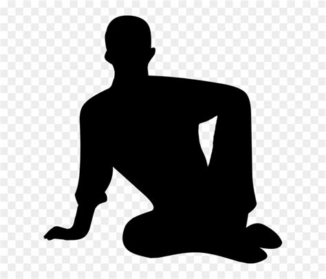 Silhouette Man Sitting Alone Clothing Confident Transparent