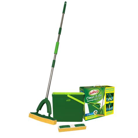 Sabco Clean And Go Sponge Mop Set With Bonus Refill Bunnings Australia