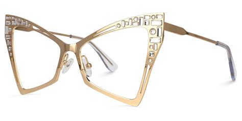 Rosa Butterfly Gold Eyeglasses Vooglam