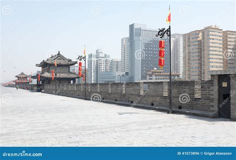 Xian City Wall Stock Photo Image Of China Downtown 41073896