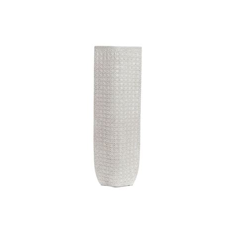 Jarrón DKD Home Decor Blanco Resina Moderno 20 x 12 x 58 cm Leroy