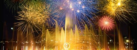 Dancing Fireworks Display Happy New Year Facebook Cover Photo