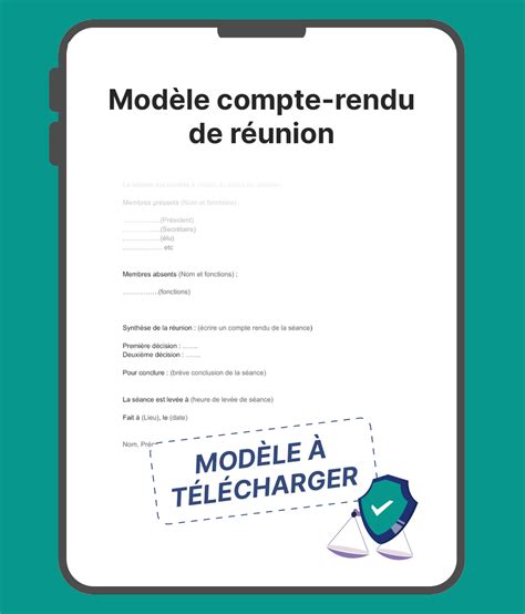 Compte Rendu De R Union Mod Le T L Charger