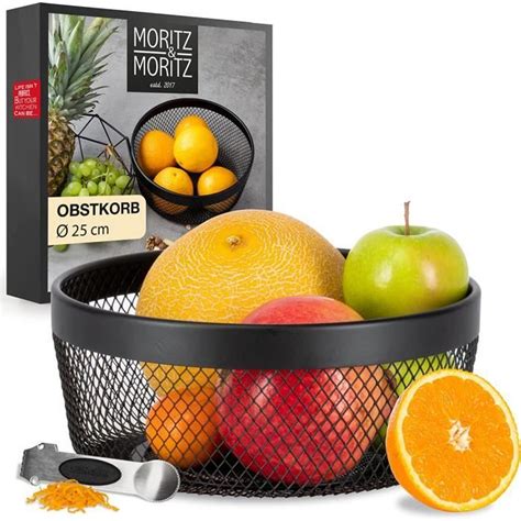 Moritz Moritz Corbeille Fruits En M Tal Noir Cm Coupe Fruits