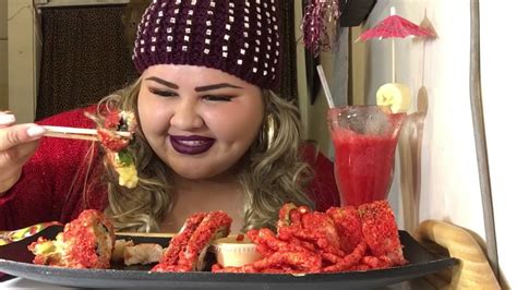 Hot Cheetos Sushi MUKBANG Wendy S Eating Show YouTube