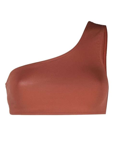 Eres Symbole One Shoulder Bikini Top Orange Editorialist