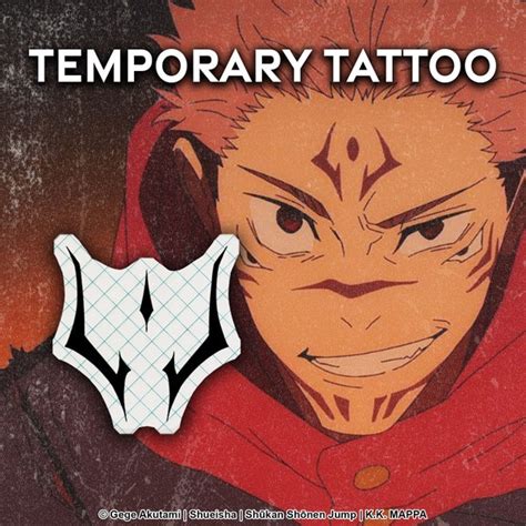 Temporary Jujutsu Kaisen Tattoo Etsy