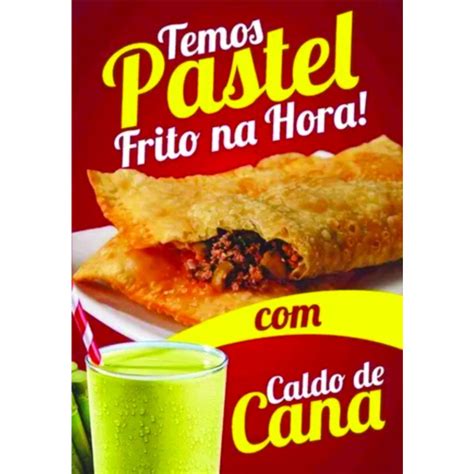 Banner Pastel Frito Na Hora Caldo De Cana 60x80 Submarino