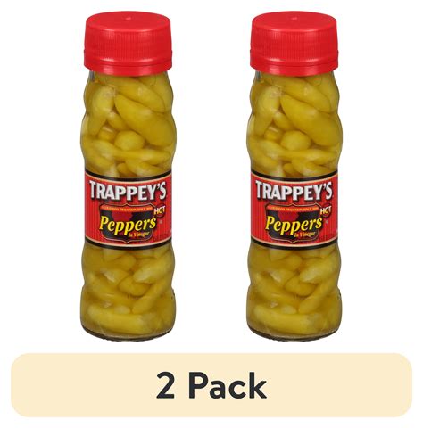 Pack Trappey S Hot Peppers In Vinegar Ounce Glass Bottle Walmart