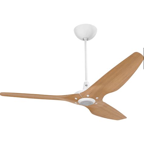 Big Ass Fans In Haiku Caramel Bamboo Smart Ceiling Fan In Downrod White Universal Mount