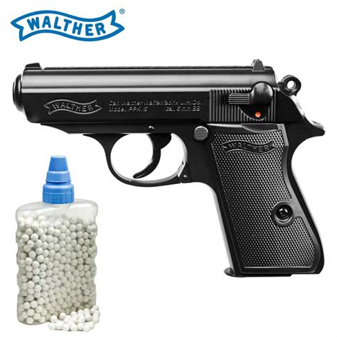 SET Walther PPK S Metallschlitten Federdruck Softair Pistole 6 Mm BB