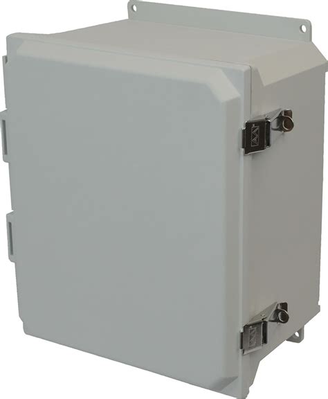 Allied Moulded AMU1648LF 16x14x8 NEMA 4X Fiberglass Enclosure With Snap