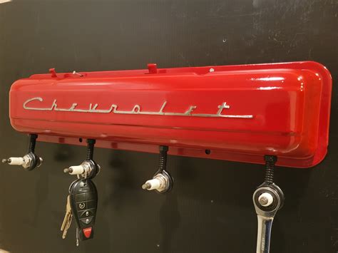 Retro Chevrolet Script Valve Cover Rack Man Cave Etsy