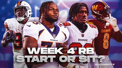 2023 Fantasy Football Week 4 Start Em Sit Em Running Backs