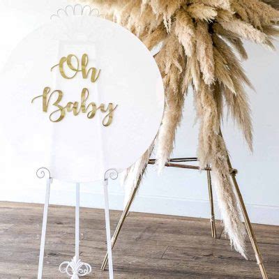 OH BABY GOLD MIRRORED SIGN | Styled Event Hire