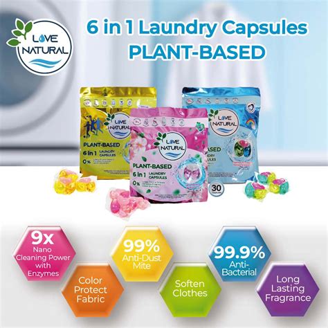 lovenatural  laundry capsules laundry pods plant based