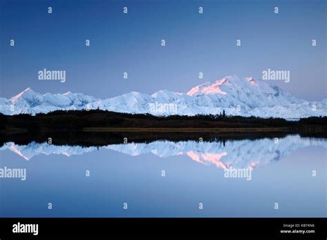 Denali Reflected In Reflection Pond Also Known As Mount Mckinley Its