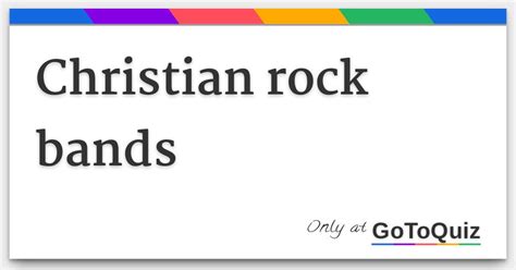 christian rock bands